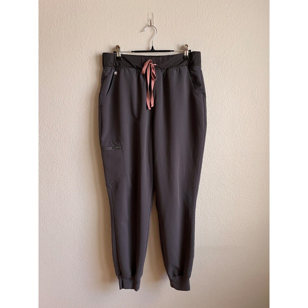 FIGS Women's Zamora Jogger Scrub Pant in Charcoal (PO#3609) Size LARGE